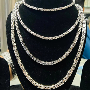 Cadena Cubana de Plata de Ley 925 de Moda para Hombre y Mujer, Joyería Hip Hop Unisex, Longitud Personalizada, Hecho a Mano, Producto al por Mayor - Product Image 1