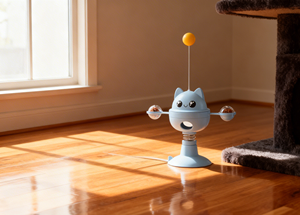 Jouet interactif durable pour chat, petit et amusant, avec distributeur de friandises pop-up et roue tournante, en matériau TPR, sans danger pour les chats - Product Image 5