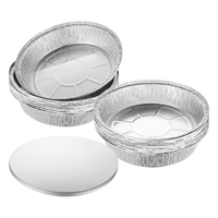 Runde Aluminiumfolienformen mit Papierdeckeln, Take-Away-Behälter, Gefriergeeignete Aluminium-Backformen zum Aufbewahren, Kochen und Aufwärmen