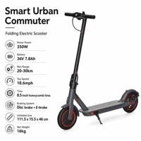 Trottinette électrique urbaine compacte grise, moteur haute puissance, batterie grande capacité, double freinage, pour les trajets quotidiens, l'école, le bureau, les déplacements urbains