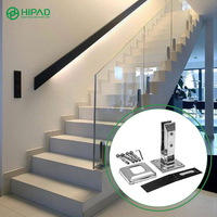 Accessoires populaires pour portes et fenêtres en verre sans cadre en acier inoxydable pour villas, salles de bain, balcons, escaliers et cours extérieures