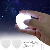 Porte-clés Veilleuse Tactile en ABS en Forme de Cœur avec Logo Personnalisable, Alimentation USB, Contrôle Tactile, Petit et Lumineux