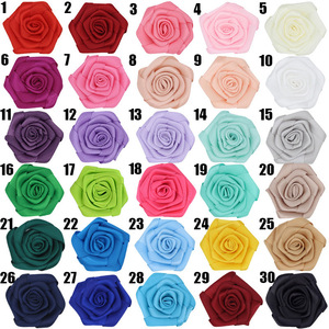 Prezzo di fabbrica fascia per <span class=keywords><strong>capelli</strong></span> <span class=keywords><strong>fiori</strong></span> di seta nastro di raso artificiale per bambini vestito 5 Cm rosa capolini - Product Image 6