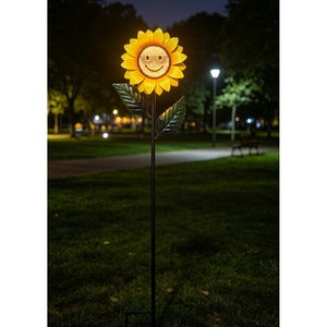 Lámpara Solar de Jardín con Forma de Girasol, Decoración LED para Exteriores, Resistente al Agua, Iluminación Independiente para Césped, Patio y Jardín - Product Image 4