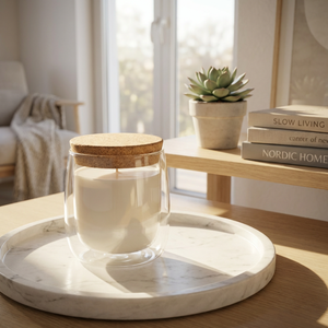 Pot à bougie <span class=keywords><strong>en</strong></span> <span class=keywords><strong>verre</strong></span> transparent de luxe personnalisé <span class=keywords><strong>avec</strong></span> <span class=keywords><strong>couvercle</strong></span> <span class=keywords><strong>en</strong></span> liège naturel et emballage <span class=keywords><strong>en</strong></span> boîte cadeau cylindrique pour la décoration de la maison, les mariages et l'aromathérapie - Product Image 1