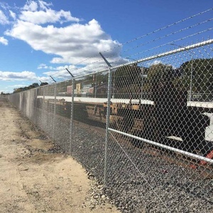 Mạ kẽm nhúng nóng 3D chuỗi thép liên kết hàng rào với dây thép gai hàng đầu hình dạng kim cương lốc xoáy lưới cho lĩnh vực trang trại & Cổng An Ninh - Product Image 4