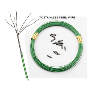 Leader <span class=keywords><strong>de</strong></span> la pêche en mer au <span class=keywords><strong>thon</strong></span>, leurre <span class=keywords><strong>de</strong></span> pêche robuste, <span class=keywords><strong>fil</strong></span> en acier inoxydable revêtu <span class=keywords><strong>de</strong></span> nylon, 1x7, 30lb, 10m, vente en gros, chine - Product Image 3