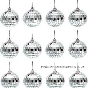 신상품 쿨하고 재미있는 디스코볼 파티용 거울, 크리스마스와 발렌타인데이를 위한 실버 글래스 디스코볼 - Product Image 2