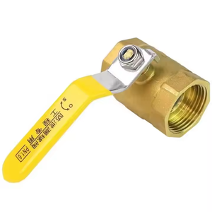 Válvula de bola de latón de 1/2 pulg., 1 pulg., 2 pulg. PN16 con rosca interna hembra, doble disco, NPT FNPT, para agua y gas, 600 WOG - Product Image 1
