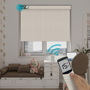 Persianas de ventana enrollables motorizadas <span class=keywords><strong>el</strong></span>éctricas inteligentes de tamaño personalizado con Doble accionamiento - Product Image 1