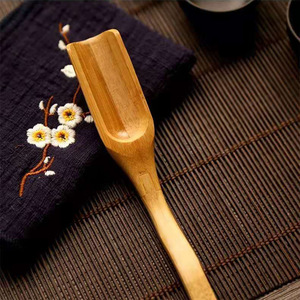 Cucharas de té de bambú, forma plana, ecológicas, seis caballeros de la ceremonia del té, accesorios para el juego del té Kung Fu, uso para el té de la tarde - Product Image 3