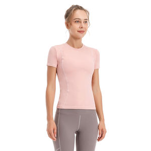 New Soft Loose Fit <b>Yoga</b> Wear Short Sleeve Lightweight <b>T</b>-<b>shirt</b> Tops Workout Breathable Summer Light Weight Womens <b>Yoga</b> <b>Shirts</b> - Product Image 2