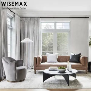 WISEMAX 가구 북유럽 홈 호텔 소나무 나무 사이드 테이블 거실 가구용 나무 원형 차 커피 테이블