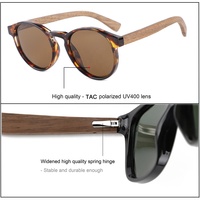 Lunettes de soleil polarisées en bois recyclé pour femmes et hommes, style personnalisé, vente en gros, montures en plastique
