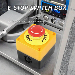 10A Botón de parada de emergencia rojo 660V IP65 Caja de interruptor de seta con carcasa de plástico de alto voltaje máximo de 220V para señal de estación - Product Image 3