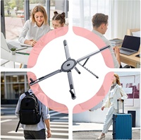 Support de tablette réglable et pliable pour ordinateur portable et tablette |   Support de téléphone trépied pour voyage, bureau, extérieur, maison, bureau à domicile