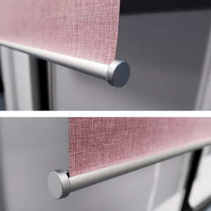 Cortinas enrollables simples con flecos, cortinas recubiertas de tela de <span class=keywords><strong>lona</strong></span> con patrón Vertical, persianas de instalación de ventanas - Product Image 2