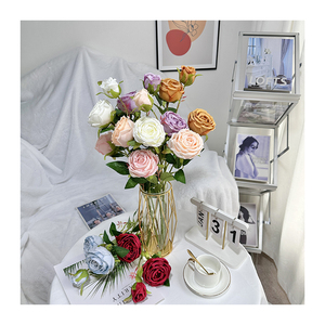 Fleurs Artificielles Décoration Dream Morning 3 têtes Princesse Roses Fleur Artificielle Bon marché Vente en gros - Product Image 3