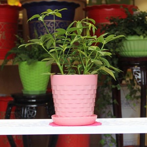 Creative Simple Round Green Plant <strong>Pot</strong>, Multicolor Plastic PP Flower Planter, Minimalist Desktop Decor <strong>Smart</strong> Home Products - Product Image 4