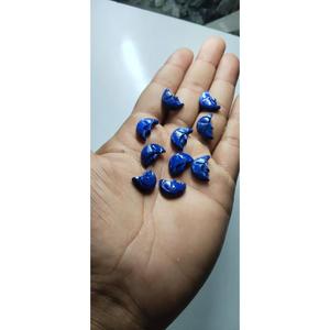 Piedra natural de lapislázuli tallada en forma de cara de luna, gema de 12x18 mm, 20 quilates, 4 gramos. - Product Image 1