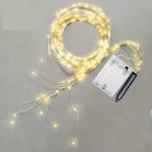gazebo pin hoạt động đèn Suppliers-100 LED Thác Vine Tree String Lights Pin Tiên Lights Cho Cây Kỳ Nghỉ Giáng Sinh Gazebo Phông Nền Vòng Hoa Trang Trí