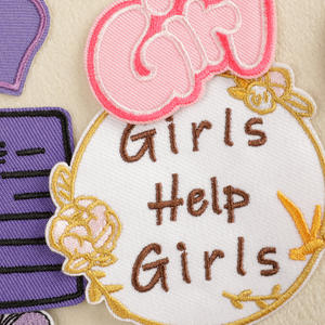 Fer sur brodé violet Wow fille aide fille maman vie problème faire <span class=keywords><strong>livre</strong></span> papillon Patch pour chapeau sweats à capuche sac décoration - Product Image 3