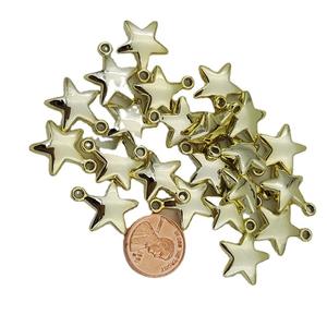 10 teile/beutel Fünfzackiger Stern Kunststoff Charms Tibetan Style Blank Stamp ing Sternform Charm Anhänger für Schmuck herstellung Halskette - Product Image 6