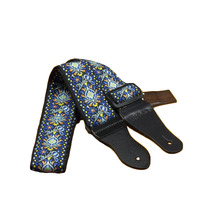 Sangle de guitare en néoprène réglable, couleur et taille personnalisées pour basse acoustique, sangle de guitare à la mode Durable avec extrémités en cuir