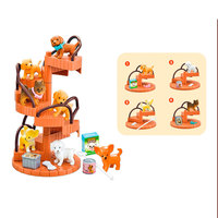 Nouvelle Boîte Mystère Personnalisée : Ensemble de Jeu Maison pour Animaux (Chat/Chien) – Figurines d'Animaux en Plastique DIY, Maison dans les Arbres, Jouets de Simulation Adorables pour Enfants – Promotion