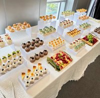 Matériel de restauration pour buffet, présentoir alimentaire pour fêtes, support à salades, présentoir à desserts en acrylique pour hôtels, restaurants, mariages et événements