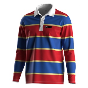 Polo de rugby à séchage rapide, conçu pour la performance, tissu anti-rétrécissement, manches courtes, conçu pour le confort et la flexibilité - Product Image 3