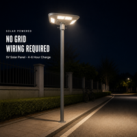 Lampu Jalan Tenaga Surya Super Terang 5000LM 200W Sudut Bodi Dapat Disesuaikan Chip LED Hemat Energi untuk Penerangan Jalan Raya, Taman, dan Lanskap