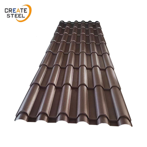 Tôles d'acier ondulées galvanisées prélaquées PPGI de 0,5 mm d'épaisseur, couleur RAL, pour toiture de maison préfabriquée, qualité usine - Product Image 1
