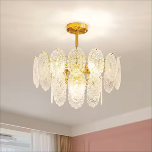 Nueva llegada estilo francés candelabro arte decoración sala comedor dormitorio luz colgante de cristal - Product Image 4