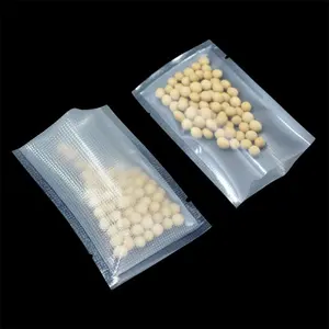 Food Storage Open Top Clear Plastic Flat Pouches Bulk Food Packaging Vacuum Sealer Bags with Tear Notch