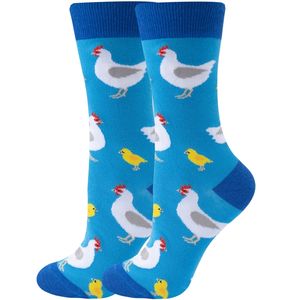 Nouvelle Arrivée Chaussettes en Coton Tricoté pour Femmes, Motifs Géométriques Amusants et Mignons, Chaussettes Quotidiennes Colorées pour Filles - Product Image 6