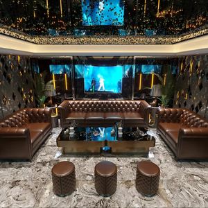 होटल विला नाइट क्लब के लिए हॉट सेल ब्लैक यू आकार चेज़ लाउंज सोफे और वरिष्ठ मेहमानों के लिए बार - Product Image 5