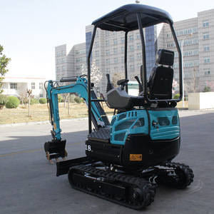 Mini-excavatrice sur chenilles Ez 18 pour travaux agricoles et de fondation, couleur bleue, économie d'énergie - Product Image 3