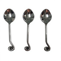 Cuillères à café de luxe artisanales en acier inoxydable forgé, écologiques, avec boîte personnalisée, cuillères à thé décoratives