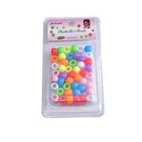 1 Boîte de Perles Colorées pour Tresses, Anneaux Brillants Roses et Bleus pour Dreadlocks, Clips et Manchettes Décoratives pour Cheveux