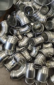 Encaixe De Duto Espiral Cotovelo Espiral De Aço Galvanizado Plug-in Cotovelo Espiral - Product Image 5