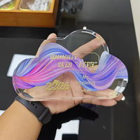 Plaque en cristal en forme de nuage personnalisée avec impression couleur et gravure, trophée pour événements, compétitions et récompenses honorifiques