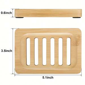 Porte-savon en bambou de luxe pour décoration de la maison et salle de bain - Product Image 2