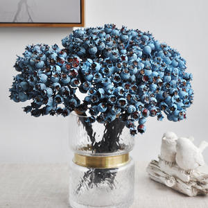 Bouquets de fruits artificiels faits main (<span class=keywords><strong>Baies</strong></span>, Cynorhodons, Aubépines, Pommes crabapple) en plastique écologique 32CM pour la décoration intérieure et les mariages - Product Image 3