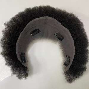 Cheveux humains <span class=keywords><strong>Afro</strong></span> Curl visage moustache <span class=keywords><strong>barbe</strong></span> pour hommes noirs américains maquillage réaliste dentelle système de remplacement des cheveux - Product Image 1