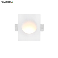 GW07022 Plafonnier encastré sans cadre en plâtre gypse, peignable, module LED GU10 7-15W IP20, driver Eaglerise pour hôtels commerciaux