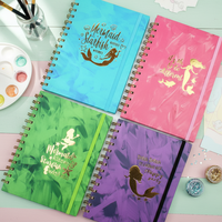 Carnet personnalisé à pages en silicone double face, papier autocollant, format A5, reliure spirale, couverture en PP, pour cadeau