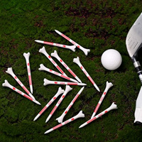 Camisetas de golf de plástico con mapa de EE. UU. Premium 3 1/4 de largo con logotipo impreso personalizado de 4 puntas hecho en EE. UU.