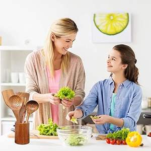 <strong>Kitchen</strong> Spoons for Cooking,10 Pcs Natural Teak Wooden <strong>Kitchen</strong> <strong>Utensils</strong> Set Wooden <strong>Utensils</strong> for Cooking Wooden Cooking <strong>Utensils</strong> - Product Image 5