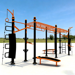 Equipo de Gimnasio al Aire Libre de Acero Resistente, Plataforma Multifuncional para Ejercicios Calistenicos en Parques Públicos - Product Image 2